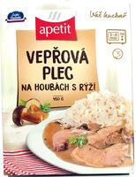 Vepřová plec na houbách s rýží
