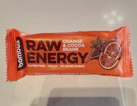 Raw energy orange and cocoa beans