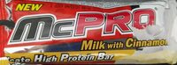 McPro, protein bar milk with cinnamon