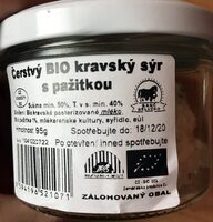 Čerstvý BIO kravský sýr s pažitkou