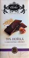 Hořká Čokoláda 70% S Drcenými Lískovými Oříšky