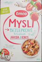 Mysli bezlepkové jahoda a kokos