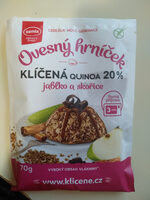 Ovesný hrníček klíčená quinoa jablko a skořice