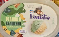 Сладолед с вкус на мента и бисквити