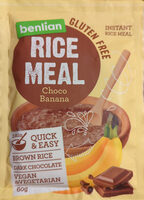 Rice meal, choco banana