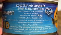 Tuna shredded in vegetable oil