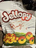 Sour gummy peach rings
