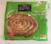 Rolled pastry with spinach filling