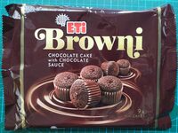 Browni Chocolate Cake with Chocolate Sauce