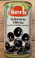 Schwarze Oliven in Salzlake ohne Stein, geschwärzt