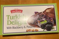 Turkish Delight with blackberry and pistachio