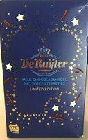Melk chocoladehagel met witte sterretjes limited edition