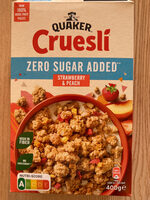 Cruesli zero sugar added - strawberry & peach