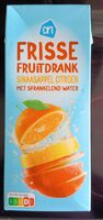 Frisse fruitdrank sinaasappel citroen met sprankelend water