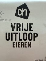 Vrije uitloop eieren