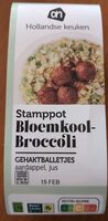 Bloemkool-broccolistampot gehaktballetjes