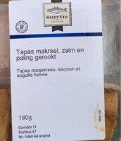 Tapas makreel, zalm en paling gerookt