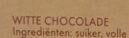 Witte chocoladeletter