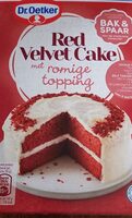 Dr. Oetker Red Velvet Cake met Romige Taart Topping Bakmix 293 g