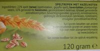Speltrepen met hazelnoot