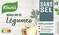 KNORR Bouillon de Légumes Sans Sel 8 Tablettes 72g