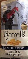 Lentil crisps, sea salt and black pepper