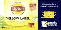 Lipton Yellow Label Thé Noir Opération Emmaüs 60 sachets