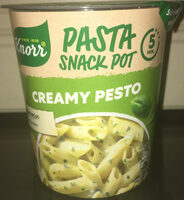 Pasta snack pot creamy pesto