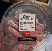 Salamirolletjes kruidenroomkaas