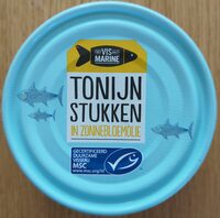 Tonijnstukken in zonnebloemolie