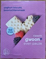 Yoghurt biscuit bosvruchten smaak