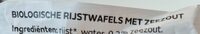Biologische rijstwafels met zeezout