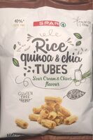 Rice quinoa & chia tubes Sour cream & chives flavour