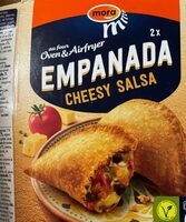 Empanada cheesy salsa