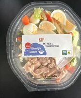 Chicken salad with pasta and yogurt dressing