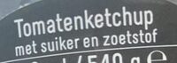 Tomatenketchup met suiker en zoetstof