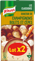 Knorr Soupe Douceur de Champignons Bolets et Cèpes 1l Lot x 2