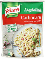 Carbonara with cheese and bacon