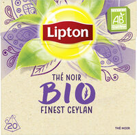 Lipton Bio Thé Noir Finest Ceylan 20 Sachets