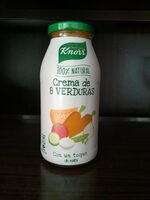 Crema de 8 verduras con un toque de nata 100% natural botella 450 ml