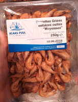 Crevettes Grises Entières Cuites "Moyennes"