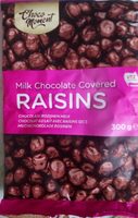 Milk chocolate covered raisins