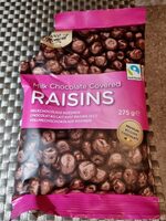 Milk chocolate covered raisins