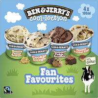 Ben & Jerry's Glace Mini Pots The Fan-Favourites Cool-lection 4x100ml