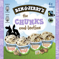 BEN & JERRY'S Glace Mini Pots The Chunks Cool-lection 4x100ml