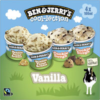 BEN & JERRY'S Glace Mini Pots The Vanilla Cool-lection 4x100ml
