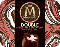 Magnum Glace Bâtonnet Double Chocolat & Fraise x4 352ml