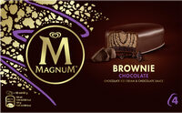 Magnum Barre Glacée Brownie Chocolat x4 200ml