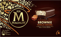 Magnum Barre Glacée Brownie Vanille Caramel x4 200ml