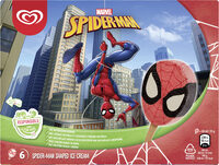 Max Glaces Bâtonnets Spider Man Fraise Vanille Chocolat 6x60ml